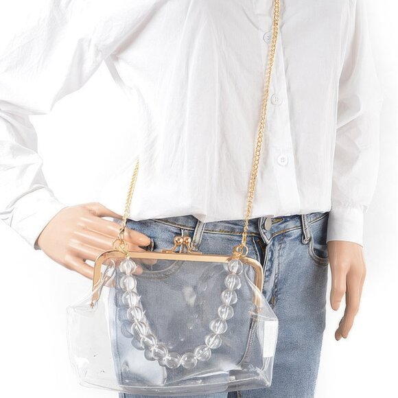 Vintage Clasp Pvc Clutch - Picture 3 of 6